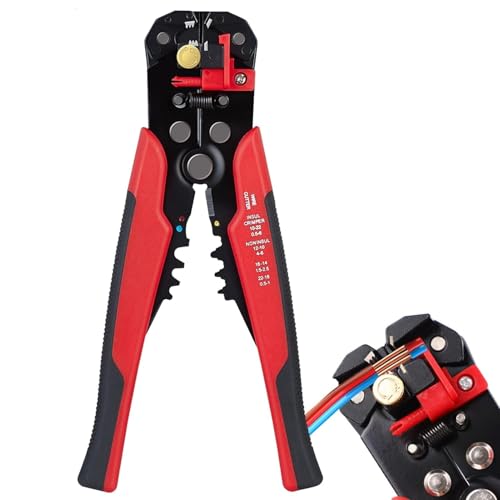 Image of Self-Adjusting Wire Stripper 3-in-1 Heavy Duty Automatic Wire Stripping Tool | 10-24 AWG Wire Cutter, Cable Crimping & Electrical Wire Cutting Tool for Electricians, Technicians & DIY Use