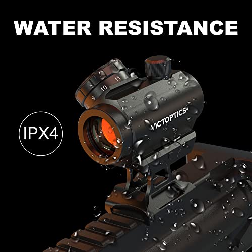 Victoptics T4 1X22Mm 3Moa 11 Levels Illumination Micro Red Dot Sight Reflex Sight Waterproof & Shockproof & Fog-Proof Red Dot Scope, Mini Riflescope With 1 Inch Riser Mount #TOP4