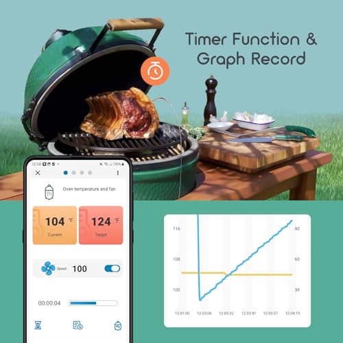 Wi-Fi & Bluetooth BBQ Smoker Temperature Controller with Automatic Smoker Fan, INKBIRD ISC-027BW Grill Thermometer with 4 Probes for Big Green Egg, Kamado Joe, Primo, Vision Grill, Akorn Kamado, Weber by Inkbird - Image 5