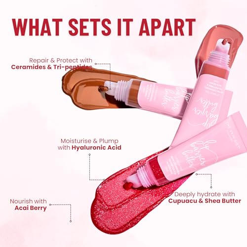 Image of Tinted Lip Balm - Cherry Frost | 10ml | Hydrating & Plumping Balm for Pigmented Lips | With Tripeptides, Ceramides, Shea Butter & Cupuacu | Deep Repair & Barrier Care