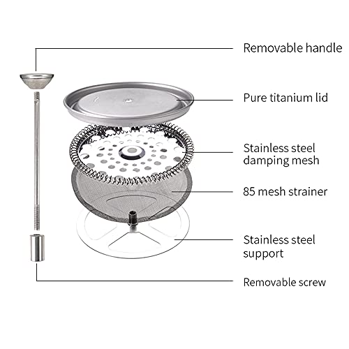 Cafetière en titane Lixada au camping, set de cuisson 750ml avec cuillère