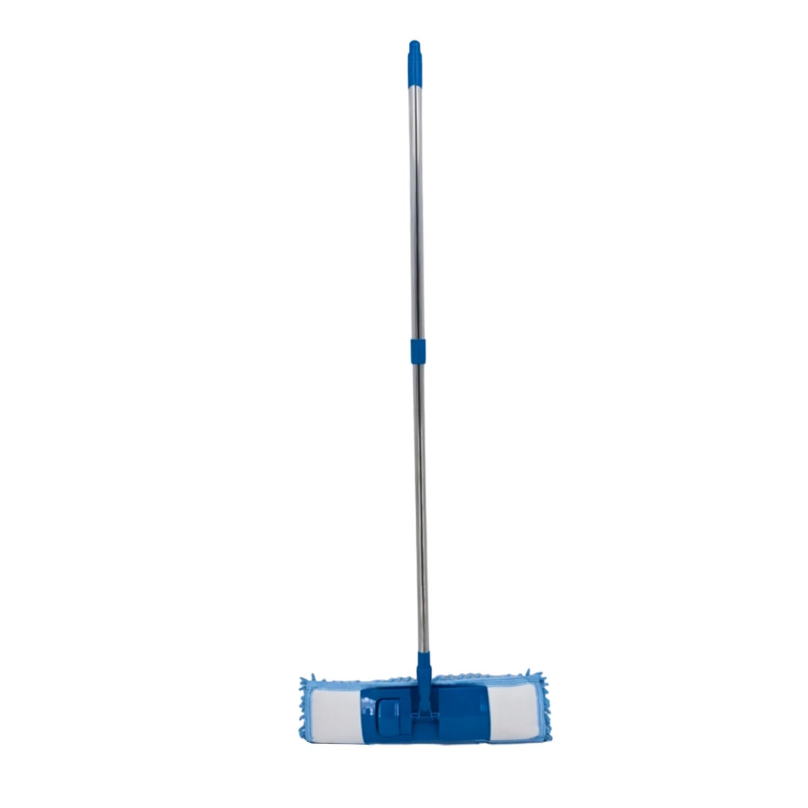 Trapeador Plano de Chenilla, Trapeador Húmedo Seco Desmontable y Lavable (Blue)