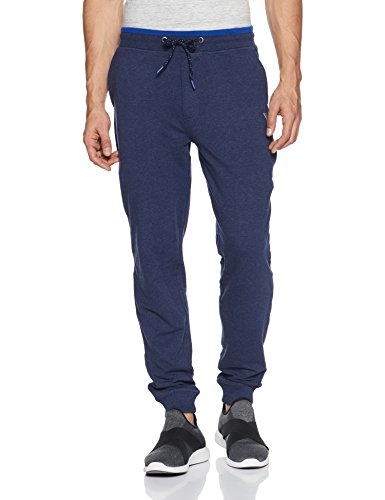Image of Van Heusen Men Regular Fit Joggers - Cotton Rich Elastane - Quick Dry, Media Pocket, Drawstring Waist
