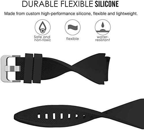 Blueshaweu Compatible for OnePlus Watch 2 Bands, Sports Silicone Band Strap Replacement Wristband Compatible with OnePlus Watch 2 46mm / OnePlus Watch 1