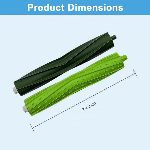 Image of Replacement Rubber Roller Brushes Compatible with iRobot Roomba E & I &J Series e5 e6 e7 i1 i1+ i2 i3 i3+ i4 i4+ i6 i6+i7 i7+ i8 i8+ j6+ j7 j7+, Combo i5 i5+j5 j5+ Vacuum Cleaner 4Set