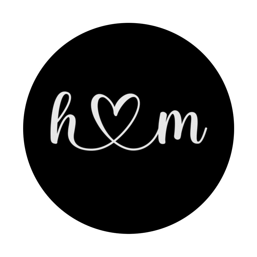 Amazon.com: H Love M Bride 男朋友和女友H 字母和M 字母PopSockets 標準PopGrip : 手機和配件