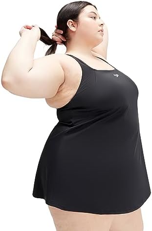 Speedo Swim Dress (Plus Size) Women's Swimsuit, Black, 46 : Amazon.com.be:  Fashion