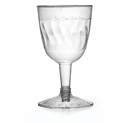 Fineline Settings Flairware Clear 5 oz. Two Piece Wine Goblet 360 Pieces