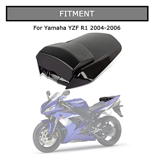 Motorrad Passagier Hinten Beifahrer Sitz Motor Verkleidung Hard Cover für Yamaha YZF R1 2004-2006 (Schwarz)