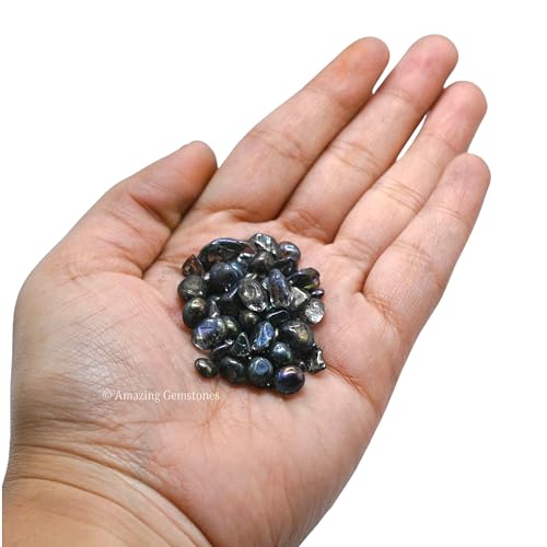 Image of Amazing Gemstone Titanium Aura Quartz Crystal Chips Aquarium Gravel Rocks - Bulk Fish Tank Gravel, Small Tumbled Stone Chips and Tiny Crystals for Decoration (Natural AAA Grade)