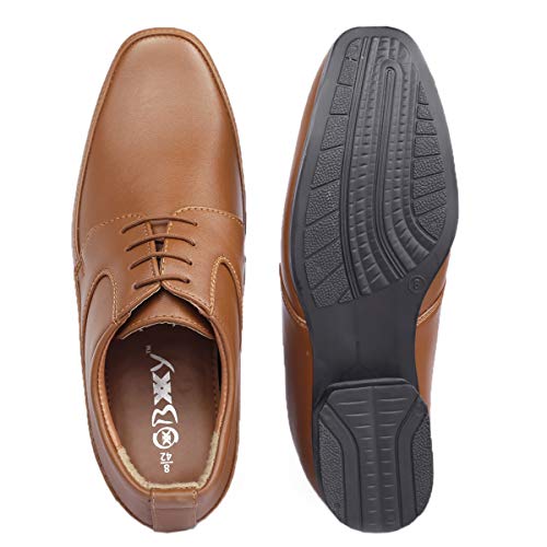 Image of BXXY Men's 2 inch Height Increasing Synthetic Material Formal Moccasion, Slip-On Shoes with Pu Sole.