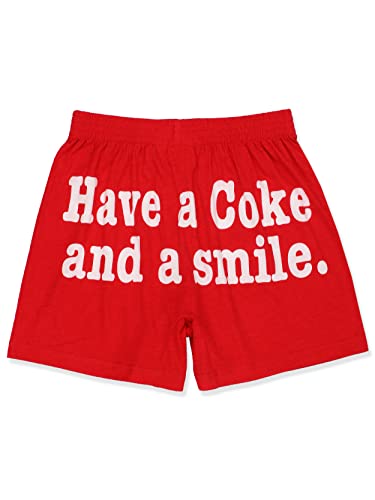 Coca-Cola Diet Coke Logo Mens Novelty Button Fly Boxer Lounge Shorts2