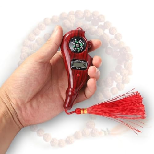 Image of Digital Tally Counter with Compass naam jap Counter Finger Counter for Pooja Meditation Prayer Japa Mala (Red)