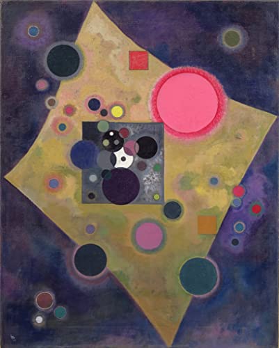 Impression sur toile Accent en Rose de Kandinsky affiche haut de gamme 60x90