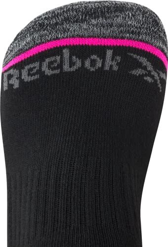 Image of Reebok Womens No Show Socks Moisture Wicking Cushion Low Cut Socks 12 Pack | Stretch Performance Fabric, Cushioned Heel and Toe, Arch Support, Comfort Seam, Shoe Size 4-10