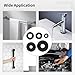 Generic 120 Pieces Rubber Washers, Rubber Washer Arrangement 1.18/0.98/0.79/0.71/0.47 Inch, Rubber Spacers Plumbing Household, Abrasion Resistant Flat Rubber Washers For Bolts Faucets