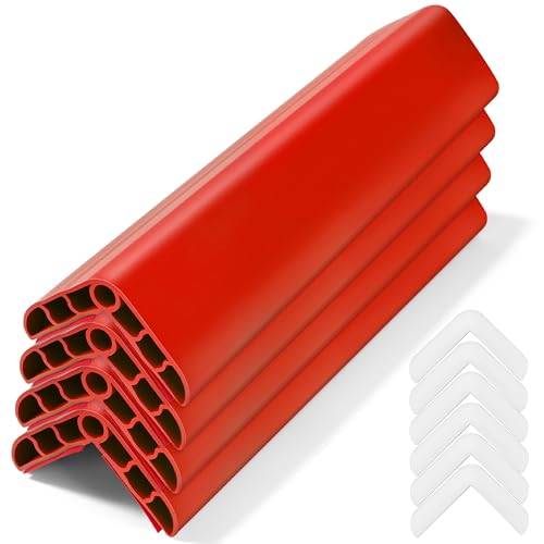 Image of Wall Corner Edge Protector 4 Pack,1.57x1.57x23.62x0.28 inch Soft Baby Proof Corner Guards for Sharp Edges, Self-Adhesive Corner Protectors for Home, Kindergarten,Thickness-7mm(0.28 in)