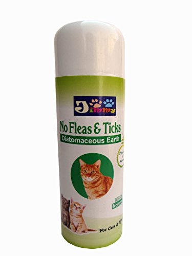 JiMMy Pet Products No Fleas & Ticks Powder for Cats & Kittens 100% Natural Based on Diatomaceous Earth & Neem 150 GM Pack