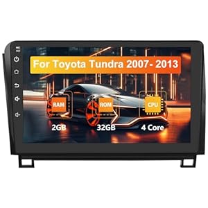 Car Stereo Android 12 for Toyota Tundra 2007-2013 Sequoia 2008-2018 10.1 Inch Touch Screen 2+32GB Car Radio Wireless Carplay GPS Navigation WiFi BT Mirror Link Steering Wheel Control