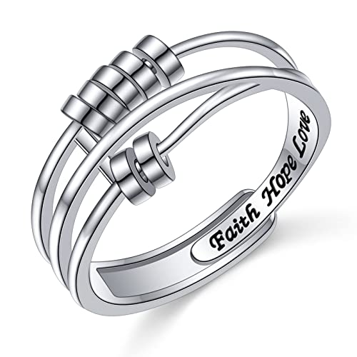 Bague femme argent sterling Faith Hope Love - Un symbole d'amour et d'espoir
