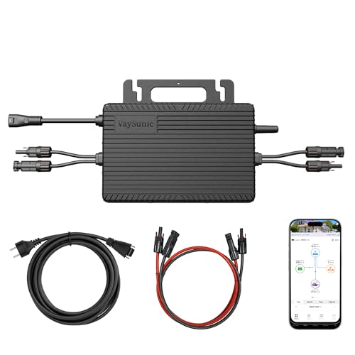 800W Mikro-Wechselrichter Mit Wi-Fi, Plug & Play, MPPT, IP67, VDE-zertifiziert, Für Balkonkraftwerke – App-gesteuert, 0% MwSt.