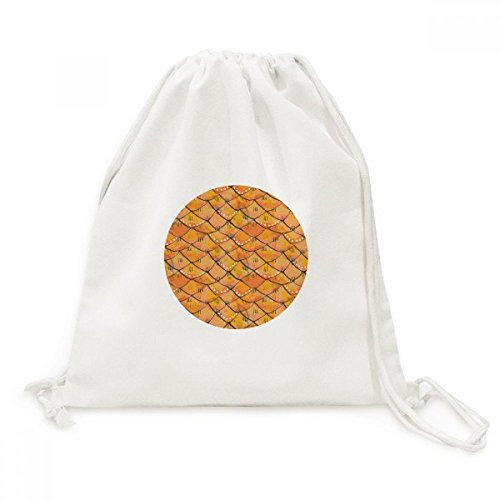 Toile abstraite sac à dos cordon motif régulier bois étrange bagage léger