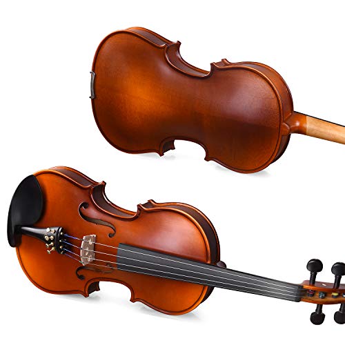 Aileen “Premium Beginner" Series Violin Outfit 4/4 Full Size Solid Wood Ebony Fitted for Kids Students, Teachers Approved