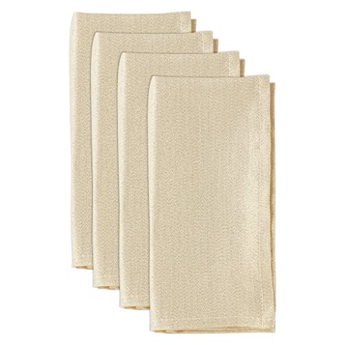 Servilletas de Tela Brillantes 18" x 18" Set de 4 Doradas miniatura 1