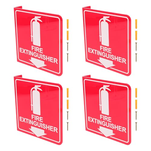 Panneau extincteur acrylique 6x6 rigide et durable avec kit de visserie, 4 pièces