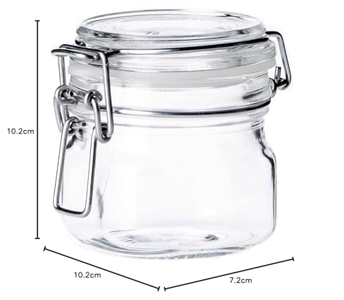 Miniatura 6 de Acan Tradineur - Pack De 2 Tarros Herméticos De Vidrio Primizie Con Junta De Goma, Bote, Frasco Multiusos Con Cierre, Conservas, Legumbres, Pasta, Cereales 200 Ml - 8 X 7,2 Cm
