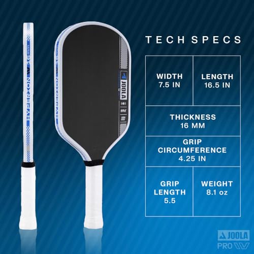 Image of JOOLA Pro IV Pickleball Paddles - Raw Carbon Fiber Surface - Perseus, Hyperion, Scorpeus & Magnus Shapes - 14mm /16mm - Tech Flex Power - Propulsion Core - Wide or Elongated - UPA-A and USAP Approved