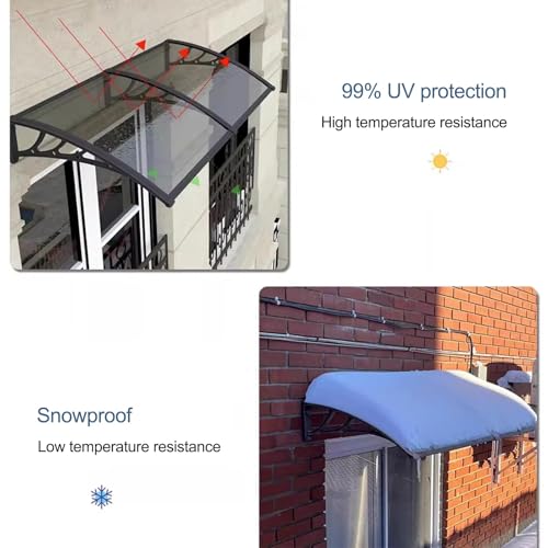 Auvent imperméable en polycarbonate évite l'eau sur le seuil