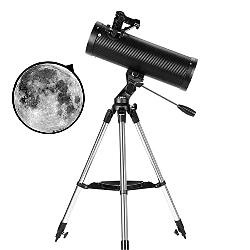 CCKUHN Professionelles astronomisches Teleskop, 500 x 114 mm hochauflösendes Hochleistungs-Spiegelteleskop, für Schüler, die im Freien Sterne beobachten