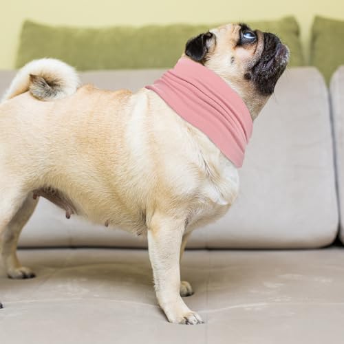 Image of Qianyu Soft Dog Calming Hoodie Quiet Head Cover Sleeves Hood for Noise Bath Hematoma Dogs Ear Cover Cancelling Sleep Help Headband for Anxiety Relief Calming Dog Neck Ear Warmer(Medium)