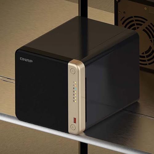 Image of QNAP TS-464-8G-US 4 Bay High-Performance Desktop NAS with Intel Celeron Quad-core Processor, M.2 PCIe Slots and Dual 2.5GbE (2.5G /1G /100M) Network Connectivity (Diskless)