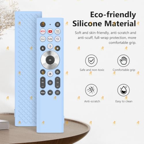 Image of RAYA Silicone Cover Compatible with 2026 Hisense TV Remote E7Q PRO / U6N PRO Model TV Remote Protection Case (Blue)