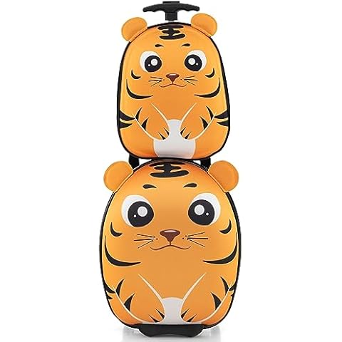 COSTWAY Kids Luggage Set with Backpack Cover