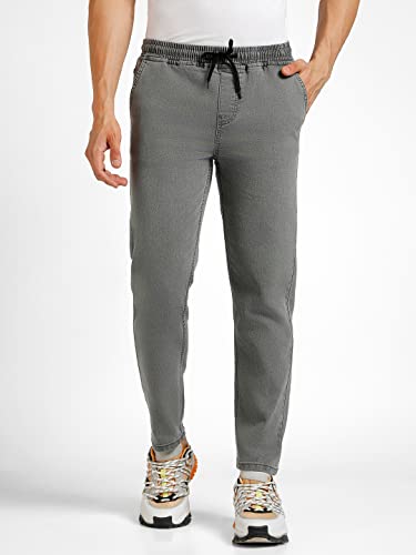 Image of Urbano Fashion Men's Regular Fit Mid Rise Washed Jogger Jeans Stretchable