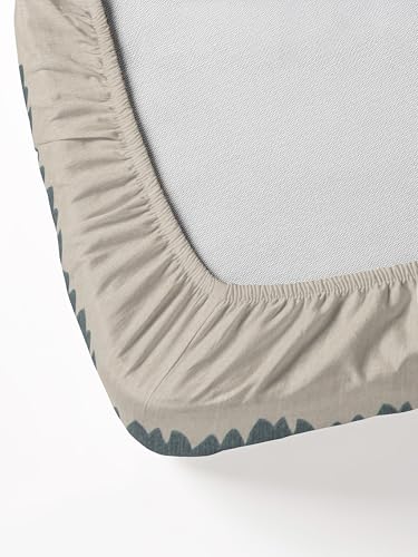 Image of DECORUM Cotton Feel Glace Cotton Fitted Bedsheet King Size (72 inchx78 inch)| All Around Elastic| 2 Pillow Covers (17 inchx27 inch)| Fits Up to 8 inch Mattress| 220 TC|Soft, Wrinkle-Free |Perfect for Home Decor & Gifting