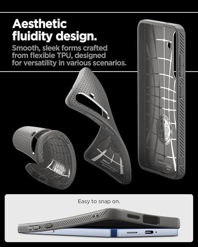 Image of Spigen for Galaxy S25 Plus Case, Liquid Air [No Magnet Ring] [Military-Grade Protection] - Marble Gray
