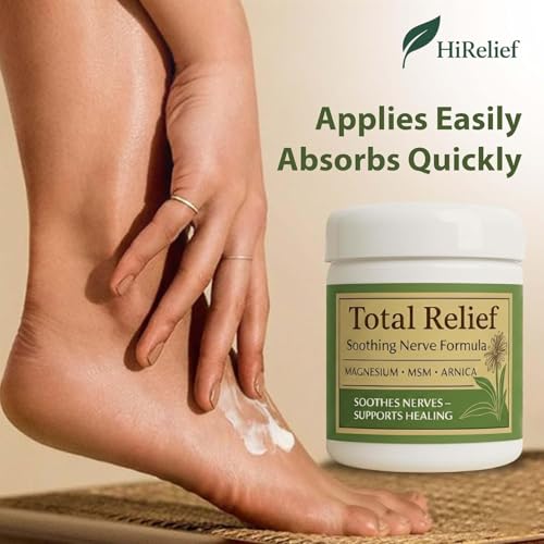 Image of Total Relief Magnesium Cream for Nerves - Fast-Absorbing MSM & Arnica Cream for Healthy, Comfortable Nerves and Daily Comfort (Pack of 1)
