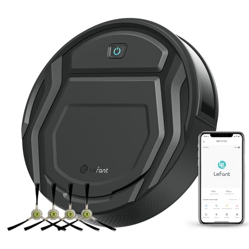 Image of Lefant M210 Pro Robot Vacuum Cleaner, Tangle-Free 2200Pa Suction, Slim,Quiet, Self-Charging Wi-Fi /APP Remote Connected Robotic Vacuum Cleaner, Compatible with Alexa, Ideal for Pet Hair, Hard Floors
