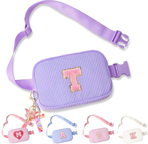 Image of Belt Bag for Girls Gifts - Birthday Gifts for Teenager, Personalized Gifts for Mom Freind Sister Teacher, Graduation GiftsInitial Crossbody Bag Belt Bag for Women T