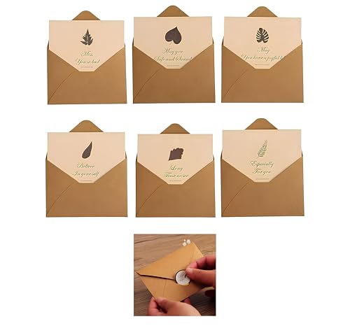 [Incluye sobres] 6 juegos creativos de tarjetas de cumpleaños plegables, tarjetas de bendición universales escritas a mano para la familia y la amistad.