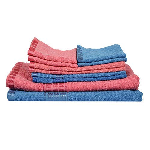 Juego de toallas de baño de algodón absorbente con piezas para mano y cara surtidas 1