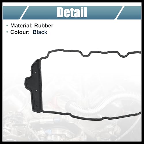 Image of 1 Set Valve Cover Gasket VS50726R for GMC Acadia - 3.6L V6 3564cc 217cid 2007-2008 Rubber Black Durable Material