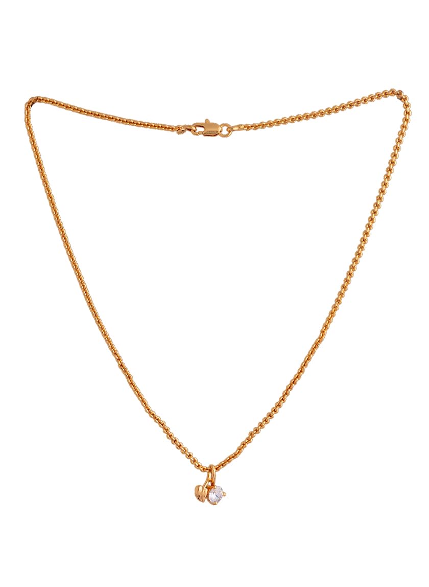 Radhas Creations Traditional golden chain necklace short length 16" inches Length One Gram Gold Plated For Women and Girls No.997 (B0CMMM54SG) Amazon Price History, Amazon Price Tracker