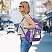 KIMNERPU Clear Backpack, Heavy Duty PVC Transparent Backpack with Reinforced Straps, See Through Multiple Pockets Large Capacity Bookbag for Concert Work Security Travel Festival (Purple)