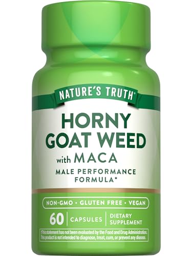 Natures Truth Horny Goat Weed with Maca | 60 Powder Extract Capsules