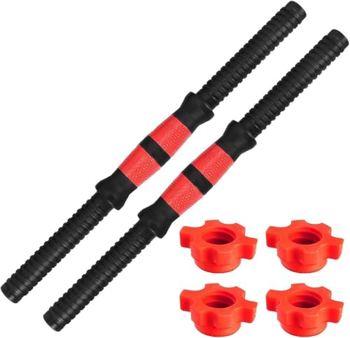 CUEMOON Juego de 2 mancuernas universales de 35 cm, tubo de acero de conexión Dumbbell con superficies de agarre antideslizantes y cierres de estrella